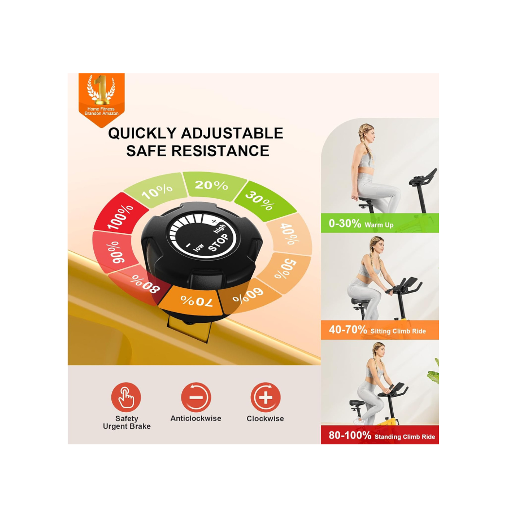 Bicicleta de Spinning Profesional con Bluetooth, Resistencia Ajustable y Soporte para Tablet