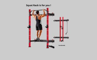 Premium Wall-Mounted Folding Squat Rack – Maximize Your Space, Master Your Strength 💥