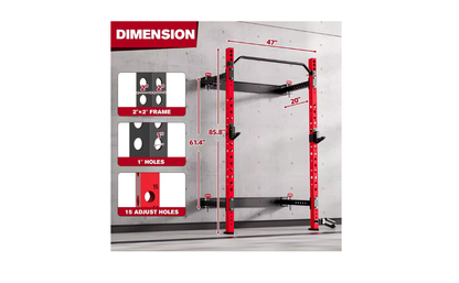 Premium Wall-Mounted Folding Squat Rack – Maximize Your Space, Master Your Strength 💥
