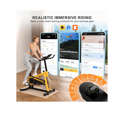 Bicicleta de Spinning Profesional con Bluetooth, Resistencia Ajustable y Soporte para Tablet