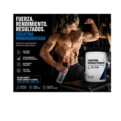 Creatina Monohidratada 100% pura para aumentar potencia