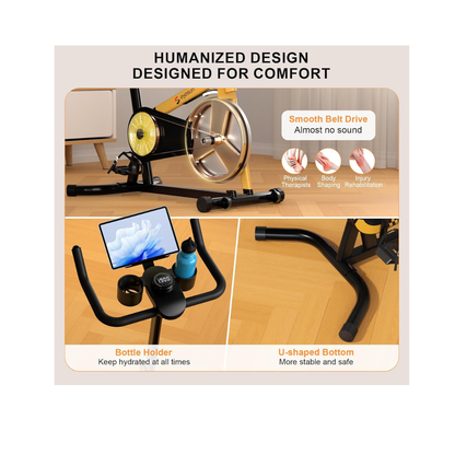 Bicicleta de Spinning Profesional con Bluetooth, Resistencia Ajustable y Soporte para Tablet
