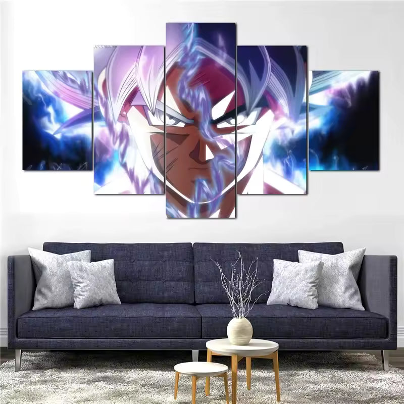 (Pinture )  5 poster de goku ultra instinct 30x40 30x60 30x80cm