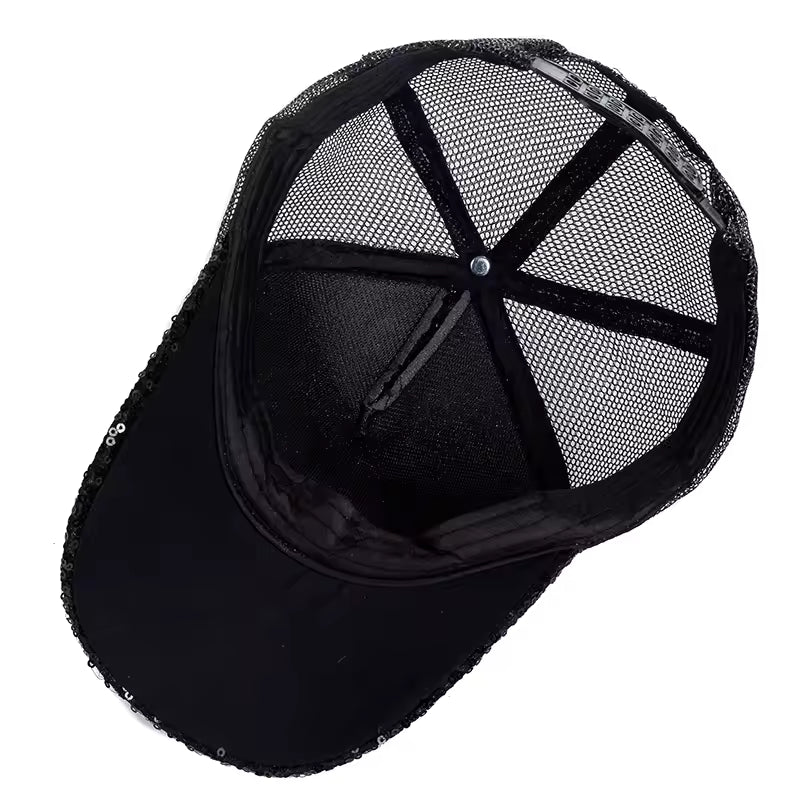 cap with butterfly and flower design